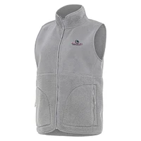 Women's Antigua  Gray Gonzaga Bulldogs Nostalgic Full-Zip Vest