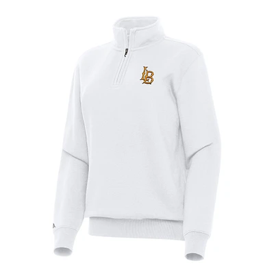 Women's Antigua Cal State Long Beach The Victory Quarter-Zip Sweatshirt
