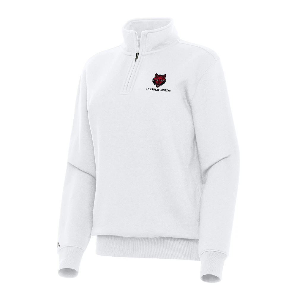 Women's Antigua Arkansas State Red Wolves Victory Quarter-Zip Sweatshirt