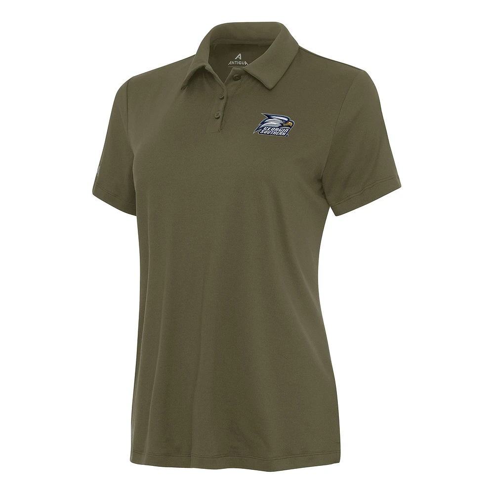 Women's Antigua Olive Georgia Southern Eagles Reprocess Polo