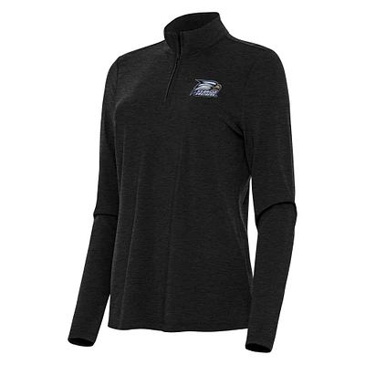 Women's Antigua  Heather Black Georgia Southern Eagles Bright Quarter-Zip Top
