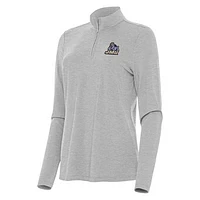 Women's Antigua Heather James Madison Dukes Bright Quarter-Zip Top