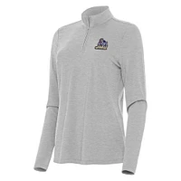 Women's Antigua Heather James Madison Dukes Bright Quarter-Zip Top