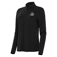 Women's Antigua Heather James Madison Dukes Bright Quarter-Zip Top