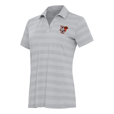 Women's Antigua Gray Bowling Green St. Falcons Tunnel Polo