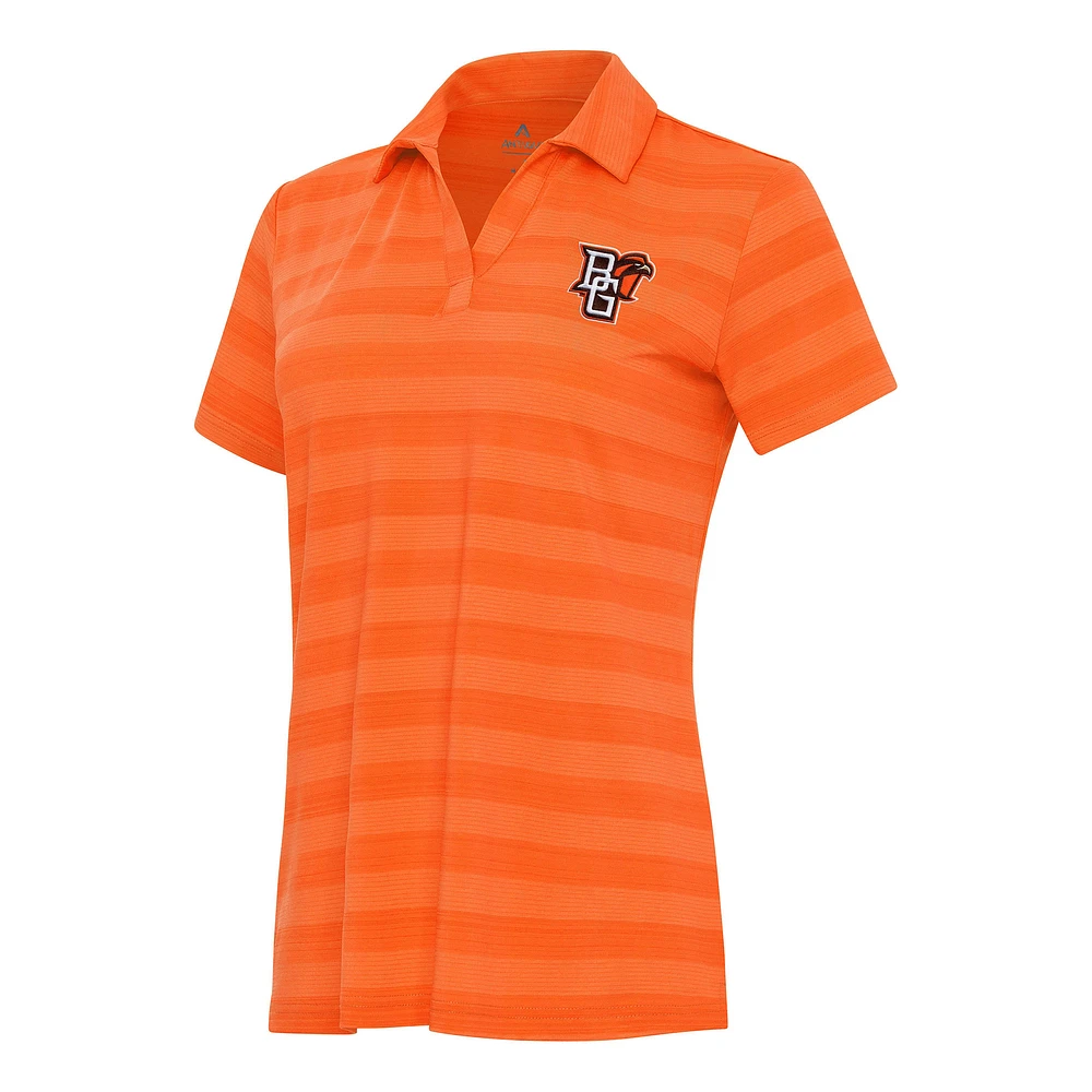 Women's Antigua Orange Bowling Green St. Falcons Tunnel Polo