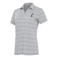 Women's Antigua Gray Cincinnati Bearcats Tunnel Polo