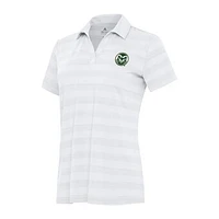 Women's Antigua White Colorado State Rams Tunnel Polo
