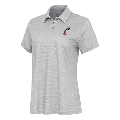 Women's Antigua  White/Gray Cincinnati Bearcats Rings Polo