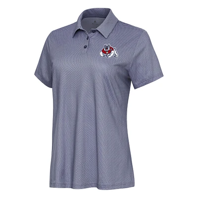 Women's Antigua  White/Navy Fresno State Bulldogs Rings Polo