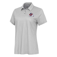 Women's Antigua  White/Gray Fresno State Bulldogs Rings Polo