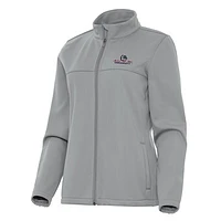 Women's Antigua Gray Gonzaga Bulldogs Links 2 Full-Zip Golf Jacket