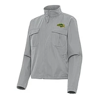 Women's Antigua  Gray NDSU Bison Even Par Full-Zip Jacket