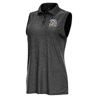 Women's Antigua Heather San Jose State Spartans Recap Sleeveless Polo
