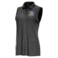 Women's Antigua Heather San Jose State Spartans Recap Sleeveless Polo