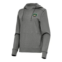 Women's Antigua Heather Ohio Bobcats Justice Pullover Hoodie