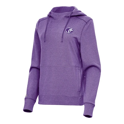 Women's Antigua Heather North Alabama Lions Justice Pullover Hoodie