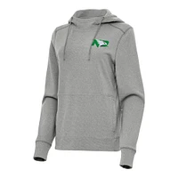 Women's Antigua Heather North Dakota Justice Pullover Hoodie