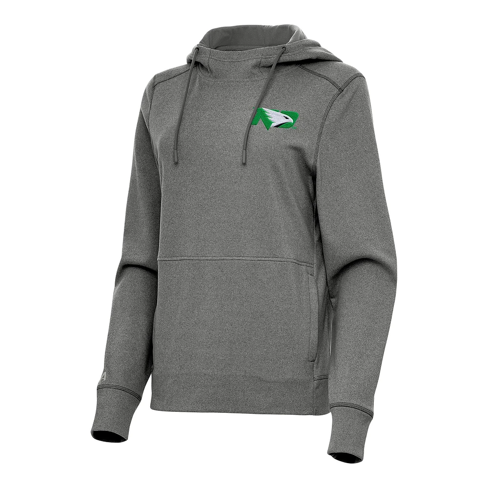Women's Antigua Heather North Dakota Justice Pullover Hoodie