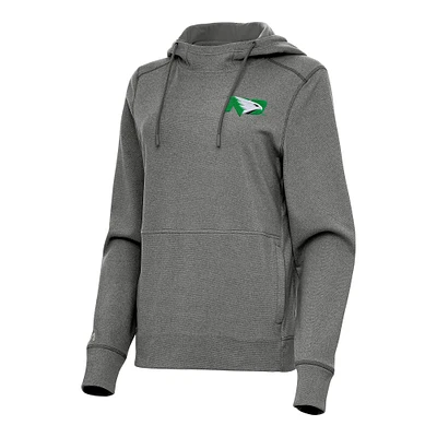 Women's Antigua Heather North Dakota Justice Pullover Hoodie