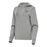 Women's Antigua Heather San Jose State Spartans Justice Pullover Hoodie