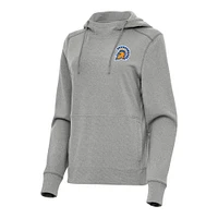 Women's Antigua Heather San Jose State Spartans Justice Pullover Hoodie