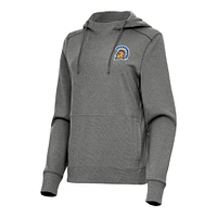 Women's Antigua Heather San Jose State Spartans Justice Pullover Hoodie