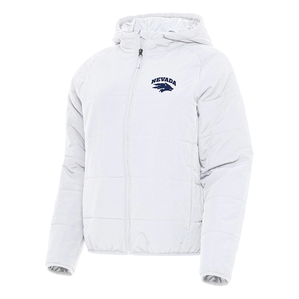 Women's Antigua Nevada Wolf Pack Universe Full-Zip Puffer Jacket