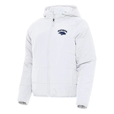 Women's Antigua Nevada Wolf Pack Universe Full-Zip Puffer Jacket