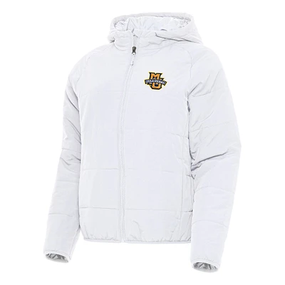 Women's Antigua Marquette Golden Eagles Universe Full-Zip Puffer Jacket