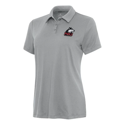 Women's Antigua Gray Northern Illinois Huskies Reprocess Polo