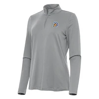 Women's Antigua Gray San Jose State Spartans Reprocess Quarter-Zip Top