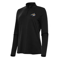 Women's Antigua Black Montana State Bobcats Reprocess Quarter-Zip Top