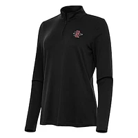 Women's Antigua Black San Diego State Aztecs Reprocess Quarter-Zip Top