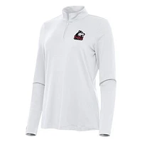 Women's Antigua White Northern Illinois Huskies Reprocess Quarter-Zip Top