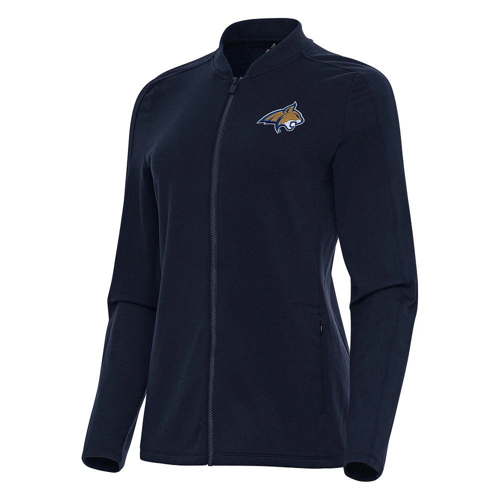 Women's Antigua Navy Montana State Bobcats Continual Full-Zip Jacket