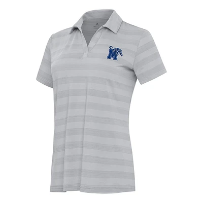 Women's Antigua Gray Memphis Tigers Tunnel Polo