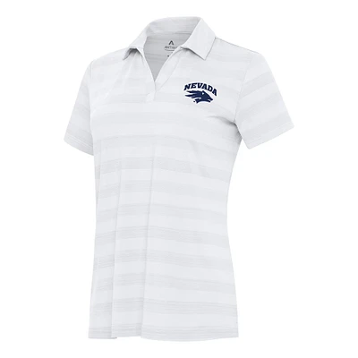 Women's Antigua White Nevada Wolf Pack Tunnel Polo