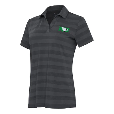Women's Antigua Pewter North Dakota Tunnel Polo