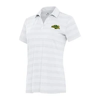Women's Antigua White NDSU Bison Tunnel Polo