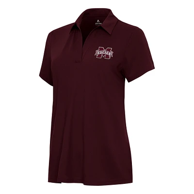 Women's Antigua Maroon Mississippi State Bulldogs Era Polo