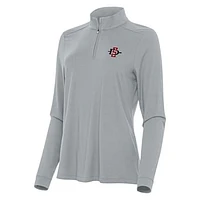 Women's Antigua San Diego State Aztecs Intent Quarter-Zip Top