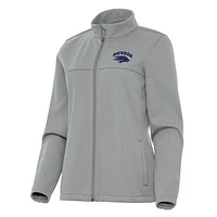 Women's Antigua Gray Nevada Wolf Pack Links 2 Full-Zip Golf Jacket