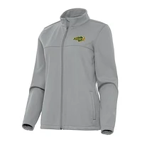 Women's Antigua Gray NDSU Bison Links 2 Full-Zip Golf Jacket