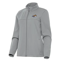 Women's Antigua Gray Montana State Bobcats Links 2 Full-Zip Golf Jacket