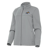 Women's Antigua Gray Montana State Bobcats Links 2 Full-Zip Golf Jacket