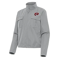 Women's Antigua  Gray Western Kentucky Hilltoppers Even Par Full-Zip Jacket