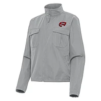 Women's Antigua  Gray Western Kentucky Hilltoppers Even Par Full-Zip Jacket