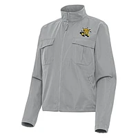Women's Antigua  Gray Wichita State Shockers Even Par Full-Zip Jacket