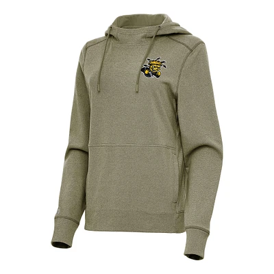 Women's Antigua Olive Wichita State Shockers Justice Pullover Hoodie